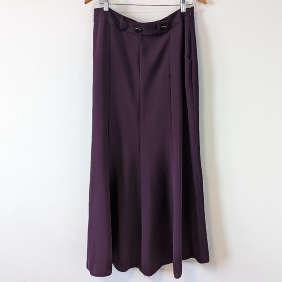 SETRMS Women's Elegant A-line Maxi Skirt, Size 42, Deep Purple - Picture 1 of 8